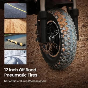 iScooter iX8 Elektroroller 12" Reifen Dual 1200W Motoren 48V 20AH Batterie