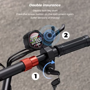 iScooter iX5S Elektroroller 11" Offroad-Reifen 1000W Motor 48V 15Ah Batterie