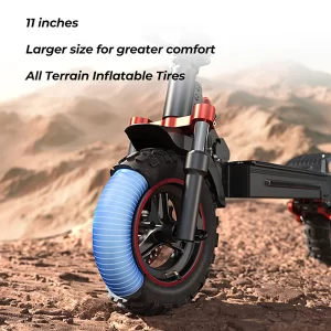 iScooter iX5S Elektroroller 11" Offroad-Reifen 1000W Motor 48V 15Ah Batterie